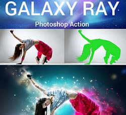 PS动作－星河射线：Galaxy Ray Photoshop Action